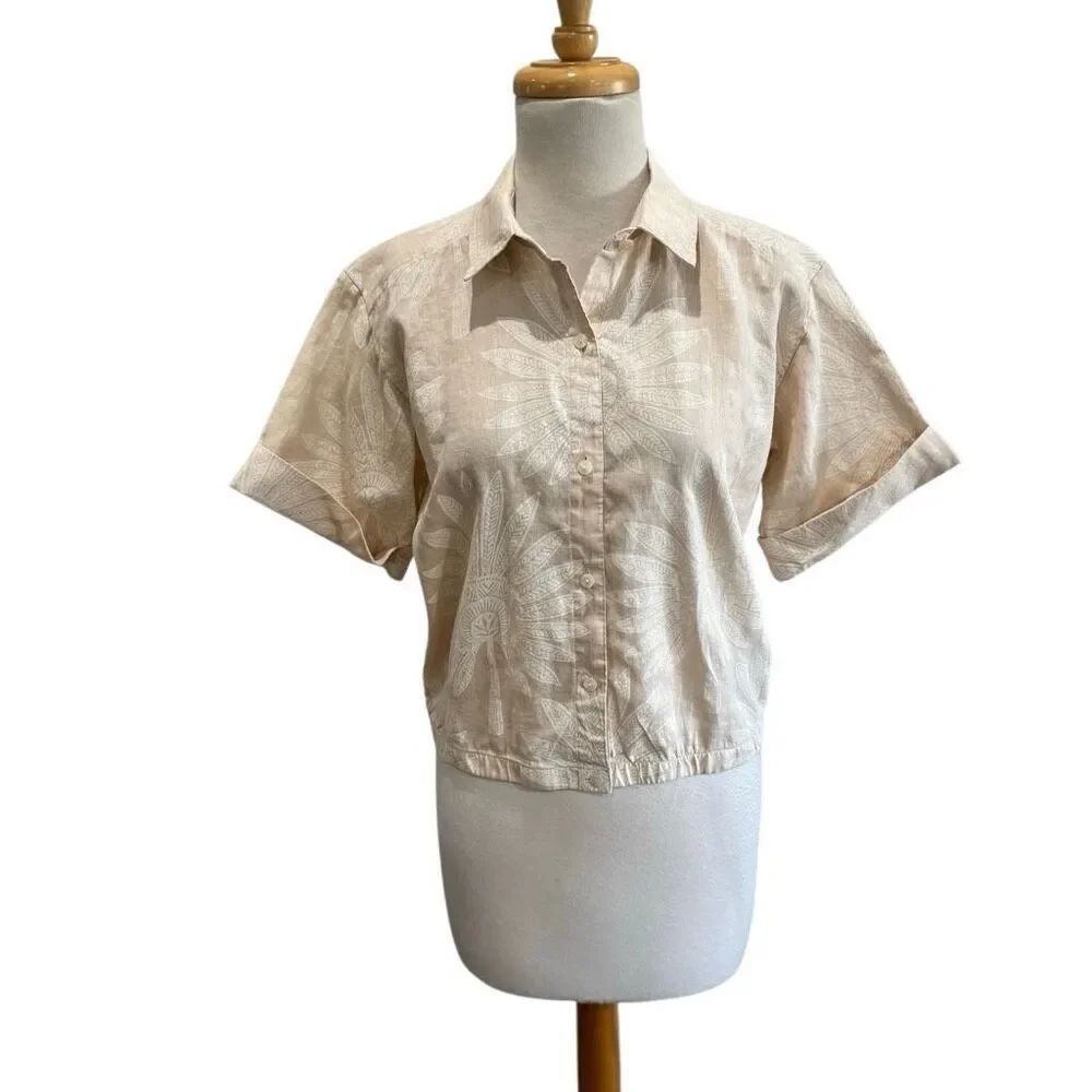 Spartina 449 Kia Linen Shirt Callawassie Palmetta